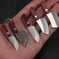 Handmade Mini Keychain Stainless Steel With Leather Case Hanging