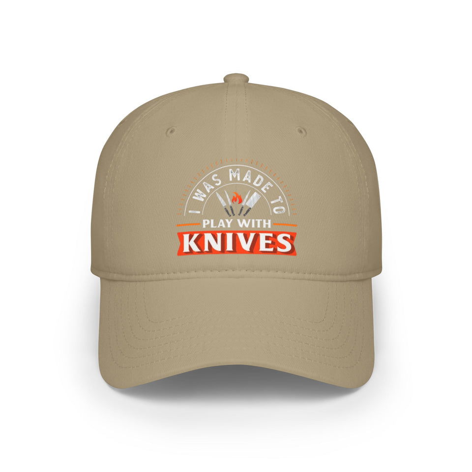 Stylish Low Profile Baseball Cap with 'Knives Fire' Design - Perfect for Casual Outings and Gifts