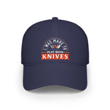 Stylish Low Profile Baseball Cap with 'Knives Fire' Design - Perfect for Casual Outings and Gifts