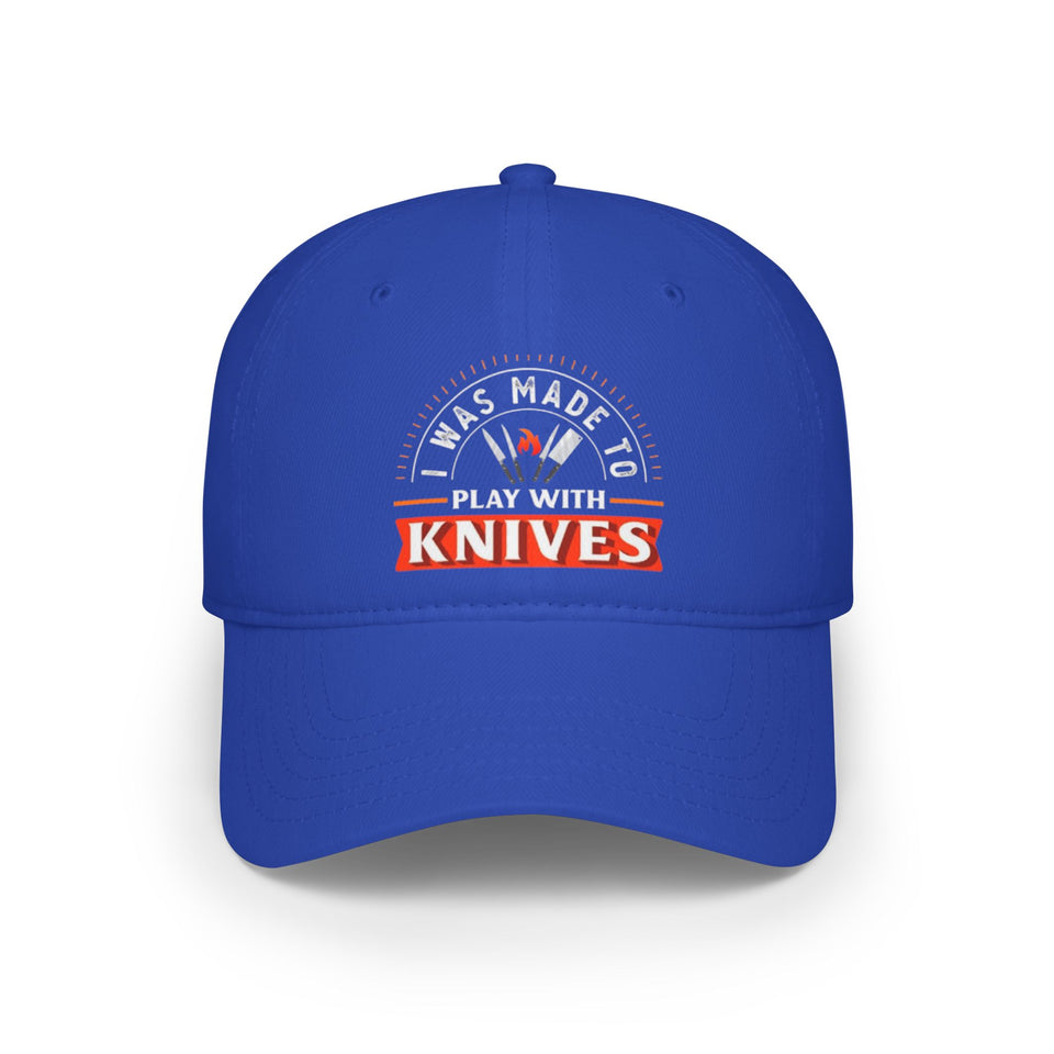 Stylish Low Profile Baseball Cap with 'Knives Fire' Design - Perfect for Casual Outings and Gifts