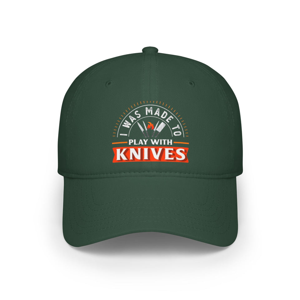 Stylish Low Profile Baseball Cap with 'Knives Fire' Design - Perfect for Casual Outings and Gifts