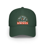 Stylish Low Profile Baseball Cap with 'Knives Fire' Design - Perfect for Casual Outings and Gifts
