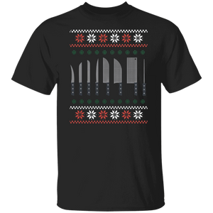 Christmas Chef Shirt | Ugly Xmas Sweater Cook Knives Gift