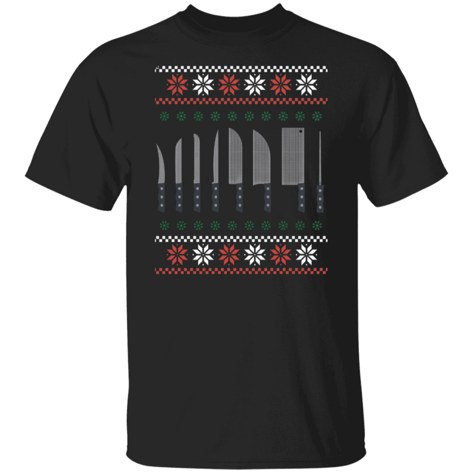 Christmas Chef Shirt | Ugly Xmas Sweater Cook Knives Gift