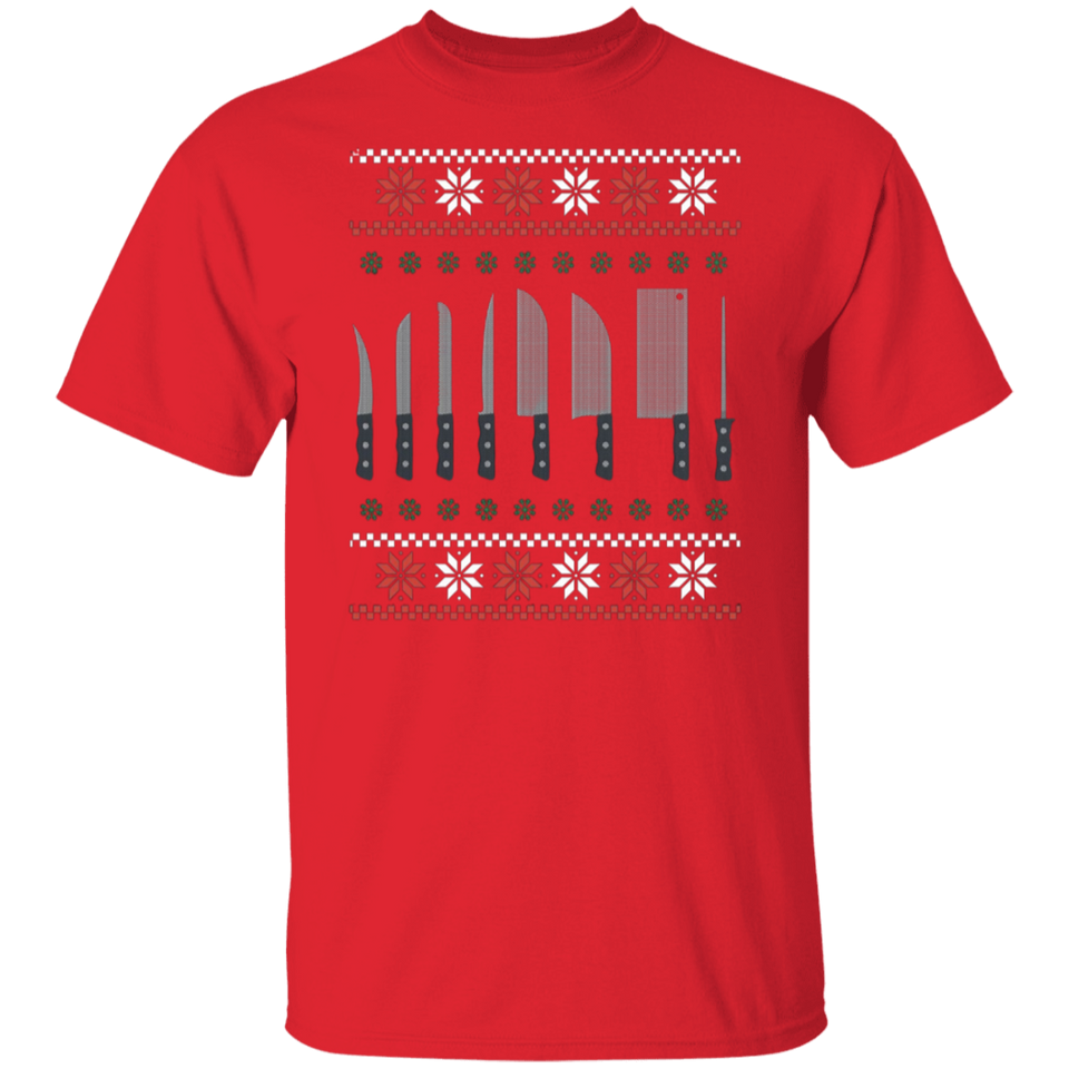 Christmas Chef Shirt | Ugly Xmas Sweater Cook Knives Gift