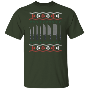 Christmas Chef Shirt | Ugly Xmas Sweater Cook Knives Gift