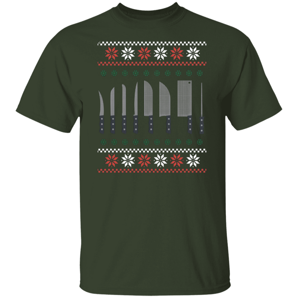 Christmas Chef Shirt | Ugly Xmas Sweater Cook Knives Gift