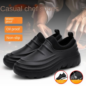 Chef's Shoes Water-proof Oil-proof Chef Shoes Non-slip Kitchen Shoes for Man