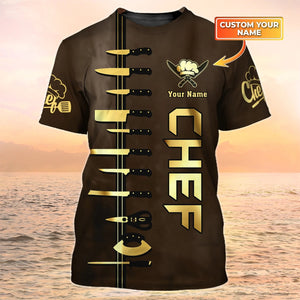 PROUD CHEFS T-SHIRT DESIGN - 3D CUSTOMS NAME