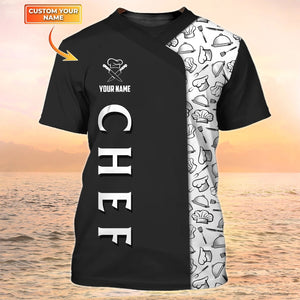 PROUD CHEFS T-SHIRT DESIGN - 3D CUSTOMS NAME