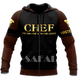 CHEF 3D ALL OVER PRINTED MEN AUTUMN HOODIE CUSTOM NAME - T-SHIRT DESIGN