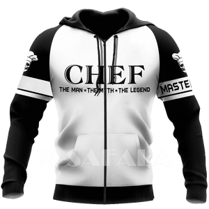 CHEF 3D ALL OVER PRINTED MEN AUTUMN HOODIE CUSTOM NAME - T-SHIRT DESIGN