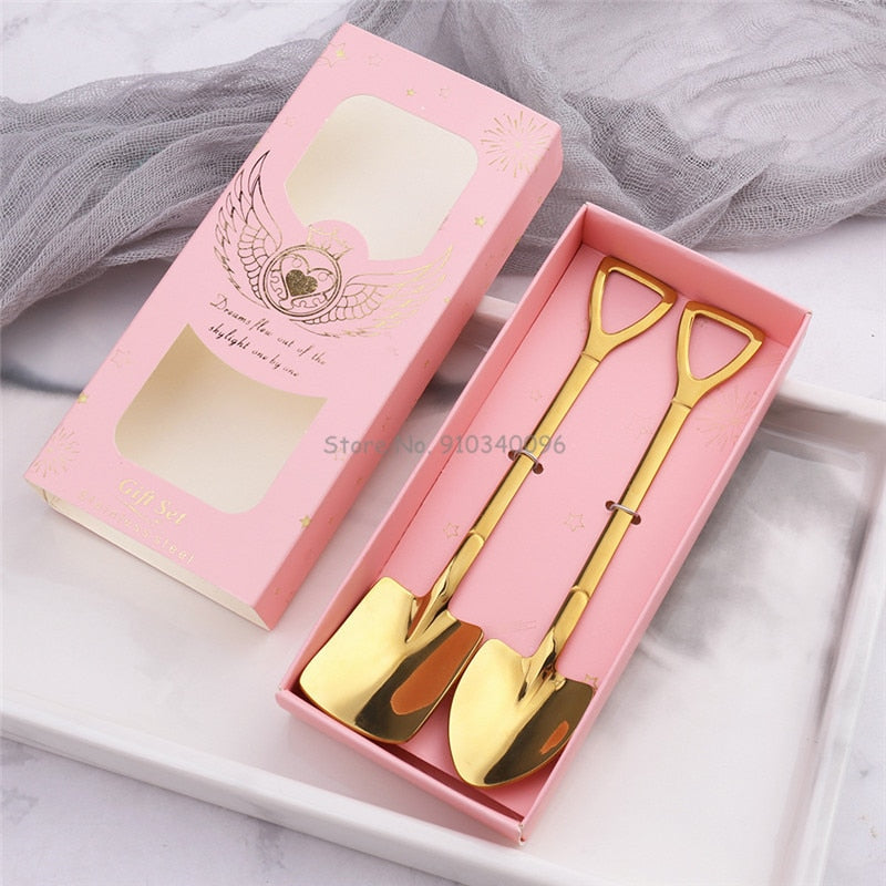 Coffee Spoon Stainless Steel Dessert Spoon Ice Cream Spoon Chef Gifts - KITCHEN TOOL