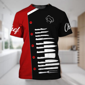 Chef T-shirts 3D Custom Printed O-Neck Oversized