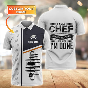 Chef  Funny Cooking T-shirts 3D Custom Print Name