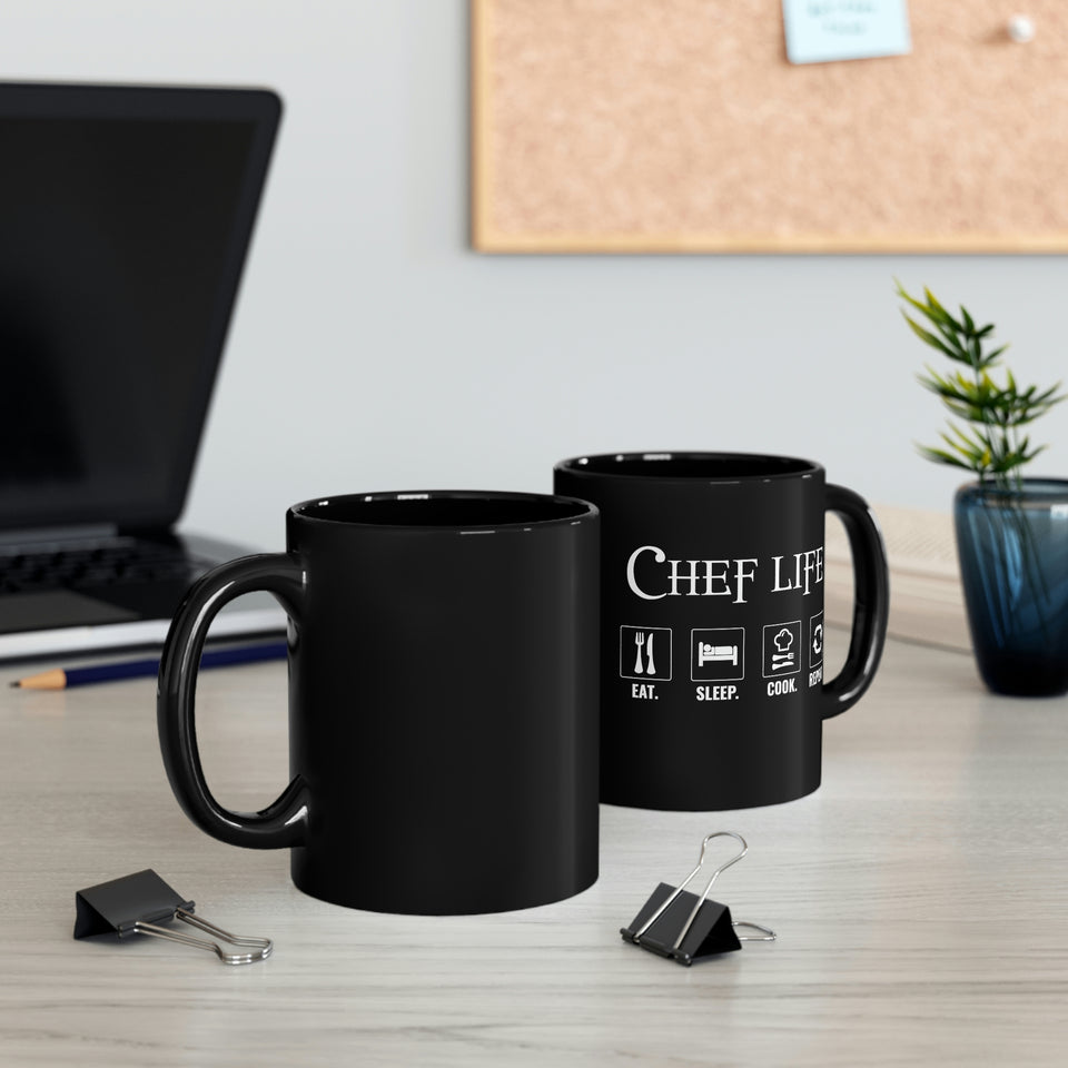 Chef Black Mug Design