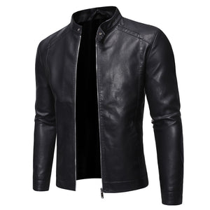 Leather Jacket Men's  Leather chaqueta Mens Uniform - ZA318