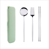 Tableware chopsticks Fork Spoon Dinnerware Set with Box - KITCHEN TOOL