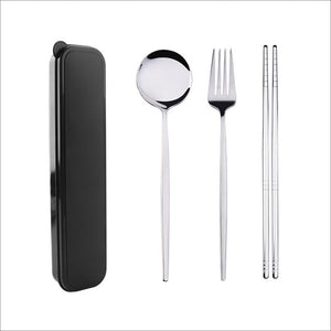 Tableware chopsticks Fork Spoon Dinnerware Set with Box - KITCHEN TOOL