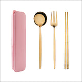 Tableware chopsticks Fork Spoon Dinnerware Set with Box - KITCHEN TOOL