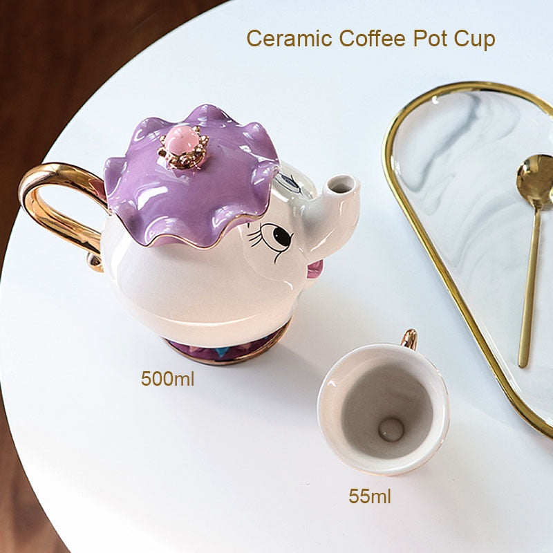 Ceramic Tea Sets Beauty And The Beast Teapot Mug - KITCHEN TOOL