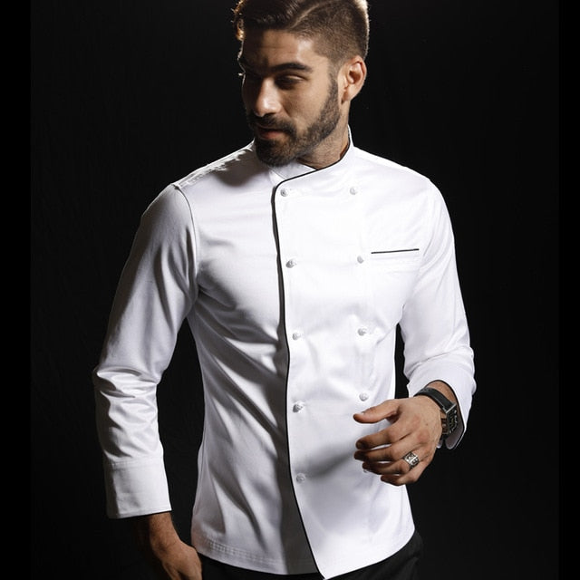 100% cotton handmade chef jacket high quality head chef Uniform